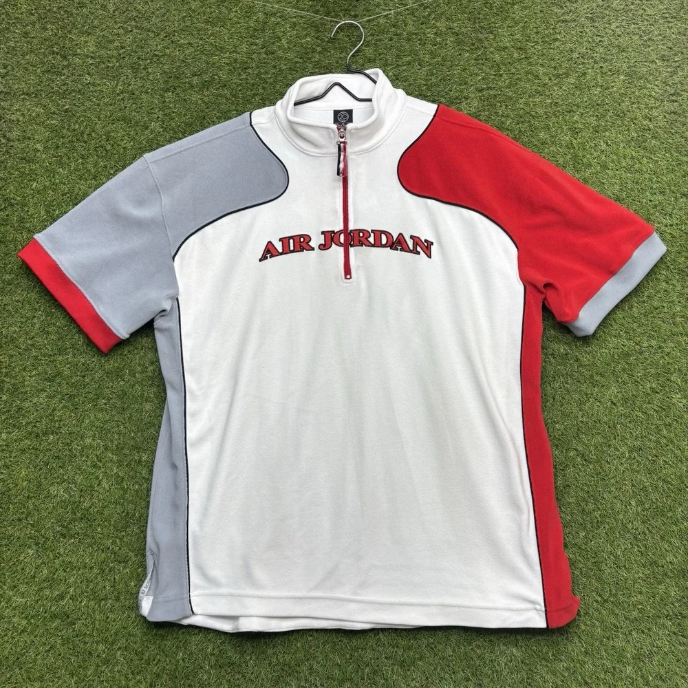 Vintage Nike Air Jordan Shirt Mens XL White Red 20th Anniversary French Terry